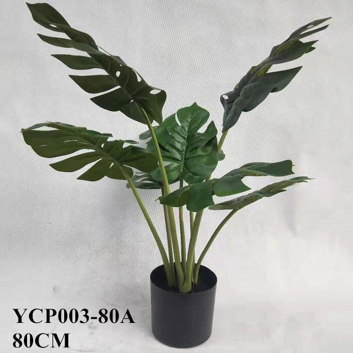 Artificial Swiss Cheese Plant Faux Monstera With Pot, 110 CM, 80 CM
