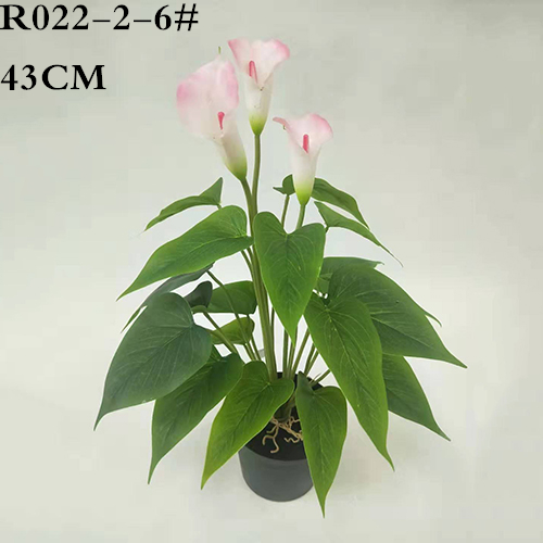 Artificial Arum Lily Potted Plant, 43CM
