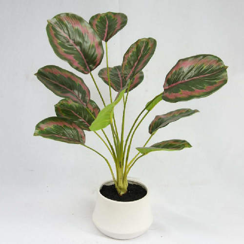 Artificial 12 Leaves West Indian Arrowroot, 58 CM