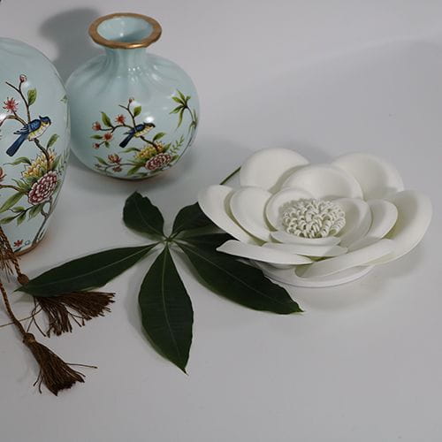 Artificial EVA Switzerland Flower, White