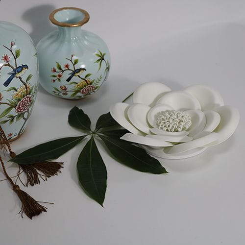 Artificial EVA Switzerland Flower, White