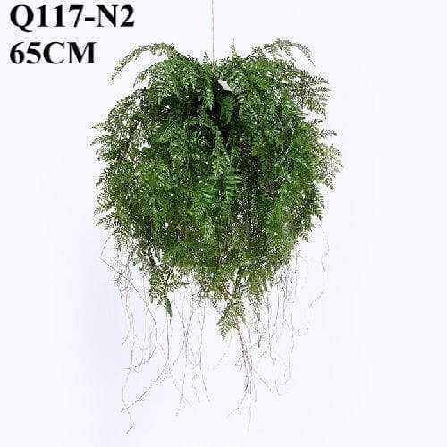 Artificial Green Fern Hanging Plant 65 Cm Sharetrade 