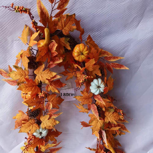 Christmas Golden Garland Rattan Artificial Vine Xmas Decorations, 180 CM