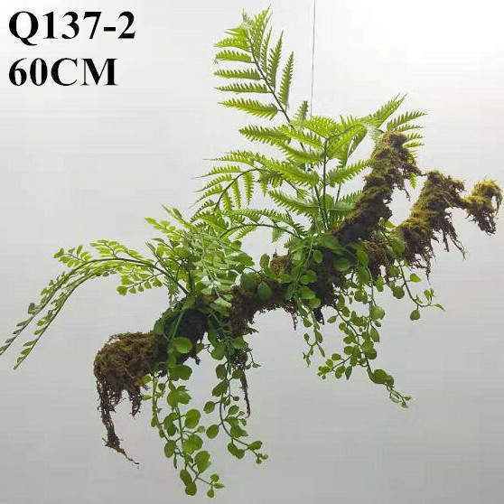 Eyeful Faux Hanging Fern Plants Artificial Fern Plants, 60 CM