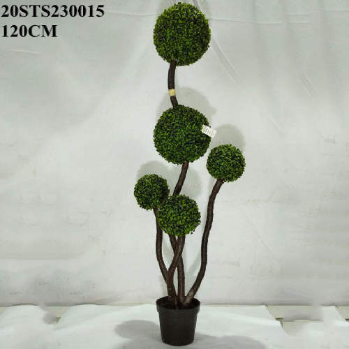 Faux Floor Boxwood Tree in Pot, 120 CM