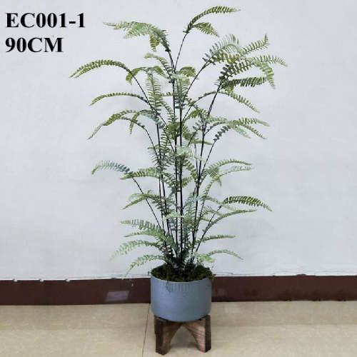 Faux Green New Fern Bonsai, 90 CM
