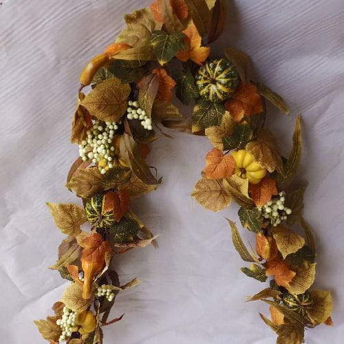 Faux Vine Pumpkin Berries Rattan Fall Elements Xmas Decor, 180 CM