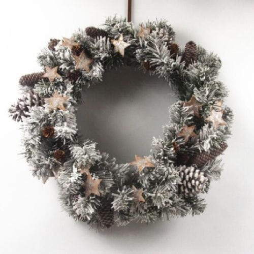 Holiday Wreath Winter Theme Pine Cones With Star