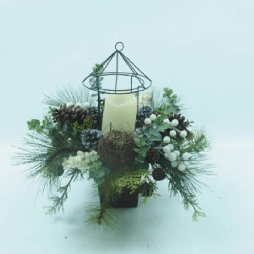 Home Office Holiday Decorations Hanging Plants with LED Candle