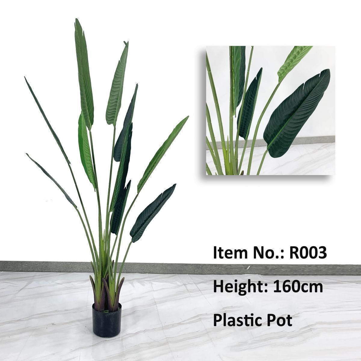 Realistic Faux Traveller's Tree, Plastic Potted