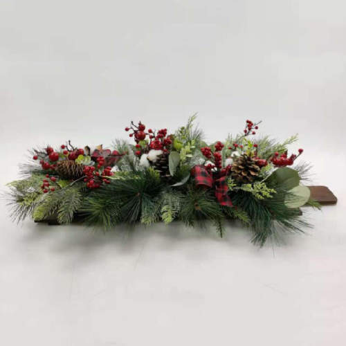 Red Berries Eucalyptus Leaves Tabletop Decor