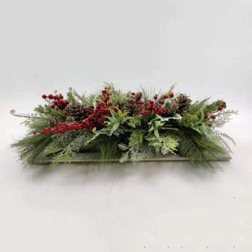 Red Berries Fern Plants Tabletop Decor