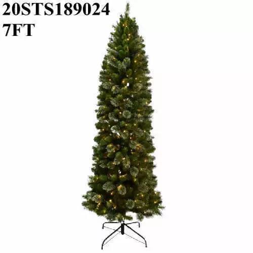7 FT Xmas Tree Kerstboom Pine Slim with Lights