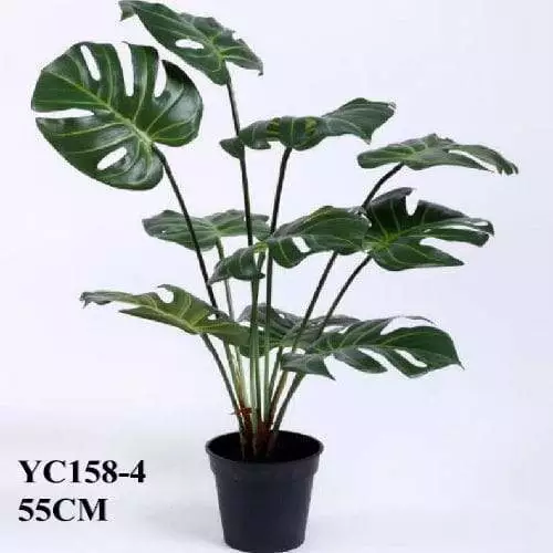 Artificial Green Tabletop Plant Monstera Bonsai, 55 CM