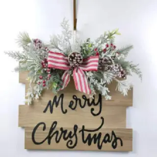 Hanging Faux Plants Decor with Ribbon