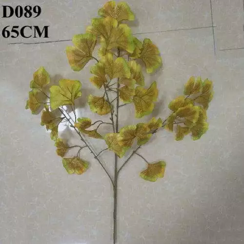 Artificial Yellow Branch of Maidenhair Tree, 65 CM