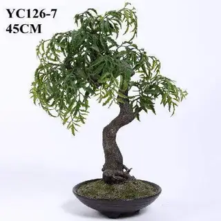 Artificial Green Fern Bonsai, 45 CM