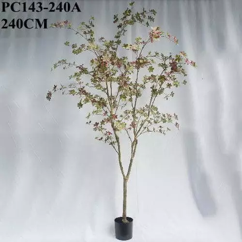 Faux Red Leaves Spring Tree, 240 CM