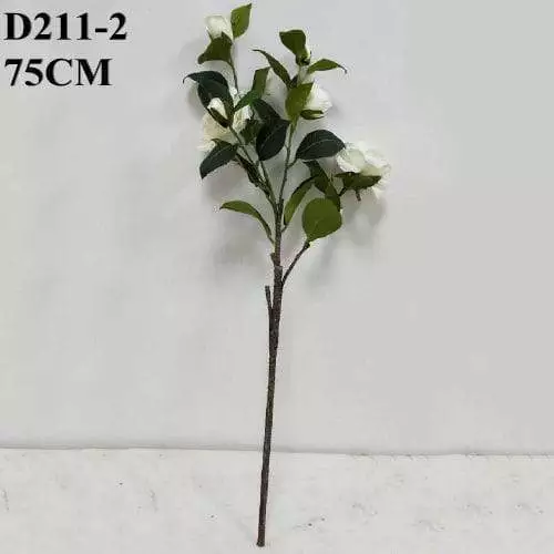 Artificial Mini Branch of Camellia Flower, 75 CM