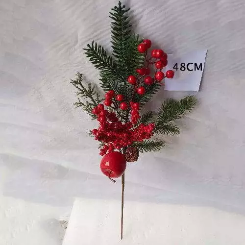 Red Berry Pine Apple Branches Christmas Crafts Party Festive Home Decoration, 48 CM