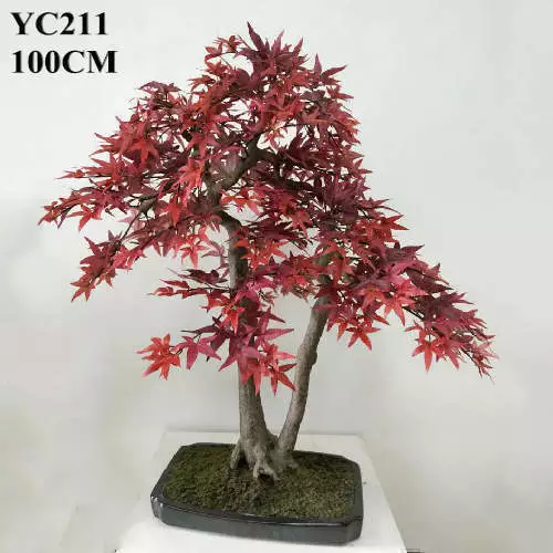 Artificial Red Maple Bonsai, 100 CM
