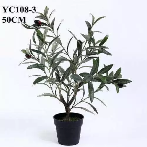 Artificial Olive Table Top Plant, 50 CM