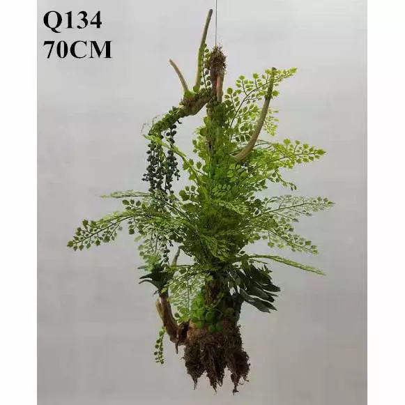Artificial Hanging Fern Plant Lively and Vivid Faux Fern, 70 CM