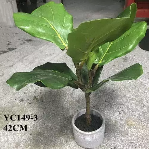 Artificial Mini Ficus Lyrata Bonsai, 42 CM