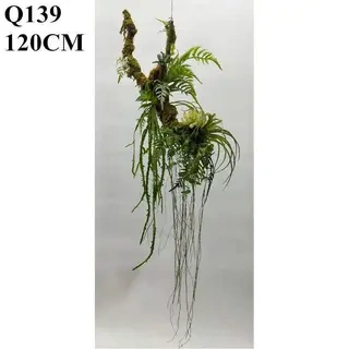 Artificial Hanging Fern Plants Highly Simulated Fern, 120 CM