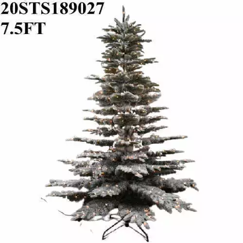 7.5 FT PE Christmas Tree Árvore de Natal White Downy Shawl