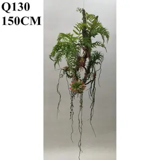 High Simulated Hanging Fern Plants Eco Friendly Faux Fern, 150 CM
