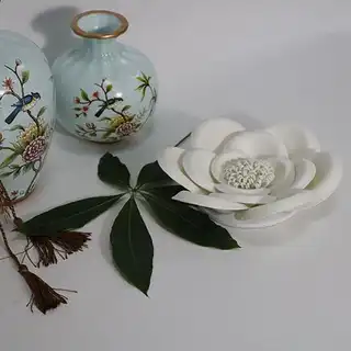 Artificial EVA Switzerland Flower, White