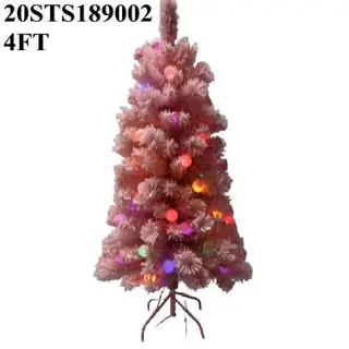 4 FT FLOCKED PIND XMAS TREE