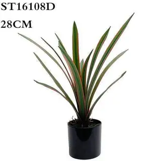 Artificial Cymbidium Ensifolium with Red Border, 28CM