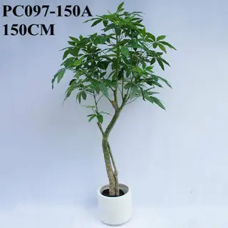 Artificial Guiana Chestnut Faux Green Potted Tree, 150 CM