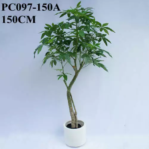 Artificial Guiana Chestnut Faux Green Potted Tree, 150 CM