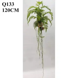Artificial Hanging Fern Plants Highly Simulated Fern, 120 CM
