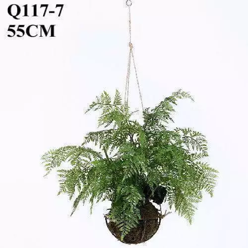 Artificial Green Mini Fern Hanging Plant, 55 CM