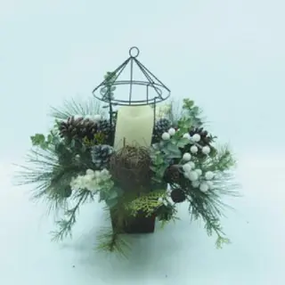 Home Office Holiday Decorations Hanging Plants with LED Candle