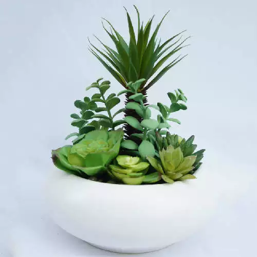 Artificial Succulent Plants Fake Decorations Faux Succulents