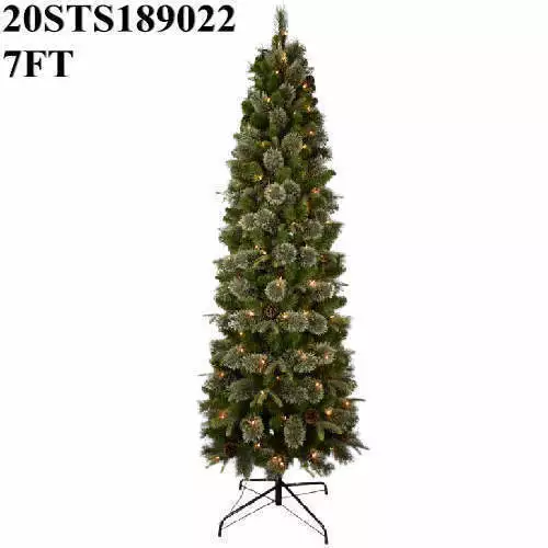 7 FT Christmas Tree Pine Slim with Lights