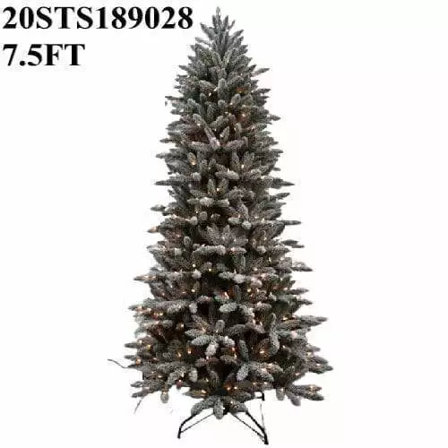 7.5 FT PVC Christmas Tree Albero di Natale White Downy Shawl