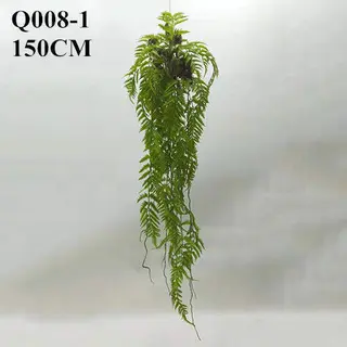 Artificial Plastic Fern Hanging Plant Look Real 150 CM