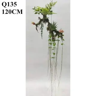 Artificial Hanging Fern Plants Highly Simulated Fern, 120 CM
