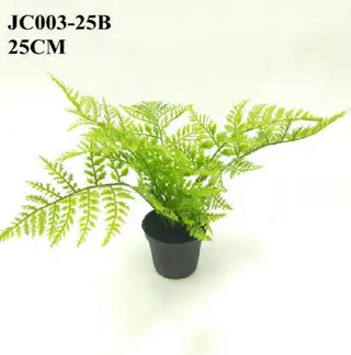 Faux Tracheophyte Fern Bonsai, 25 CM