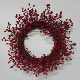 Christmas Red Berries Wreath, 50 CM