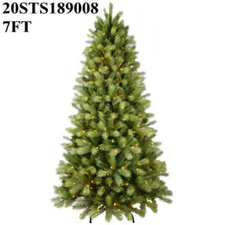 7 FT Pre - lit Kensington Fir PE PVC Narrow Xmas Tree