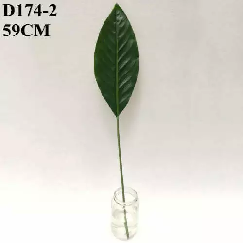 Artificial Leaf of Canna Indica Green New, 59 CM