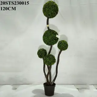 Faux Floor Boxwood Tree in Pot, 120 CM