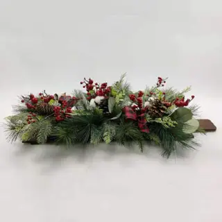 Red Berries Eucalyptus Leaves Tabletop Decor